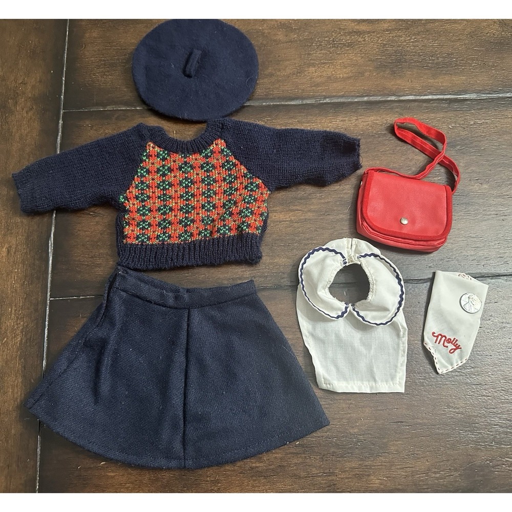 Vintage America Girl Pleasant Company Molly's Meet Outfit & Accessories 1986-92